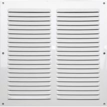 FEPRE Aluminium-Lüftungsgitter 250x250mm – Wandmontage – vorlackiert in Weiß – 0,8 mm dick