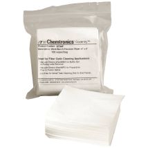 Chemtronics – 6704F – Panni per la pulizia 100 pz. – 10 x 10 cm, Bianco, 45% cellulosa, 55% poliestere