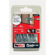 Molly M14106-xj Tasselli Metallici Ad Espansione Con Viti M4, Grigio