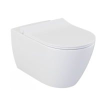 Bello Wc Sospeso Senza Brida + Sedile Anticaduta, Bianco (bellorimless) - Livea