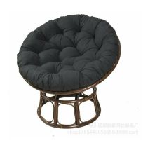 Cuscino Per Sedia Sospesa, Nero, 100 Cm X 100 Cm, Cuscino A Nido D'Uccello, Cuscino Rotondo In Rattan