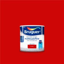 Bruguer - Acrylic Multisuperficie Esmalte Al Agua Brillante Bermellón 250 Ml