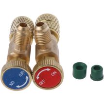 Pcs Refrigerant Filling Safety Valve Quick Coupler Air Conditioning R22 Connector Adapters