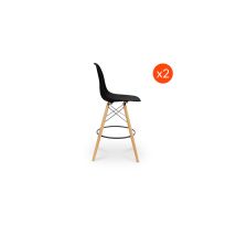James Wood Bar Stool - Matt - Set Of 2 Orange