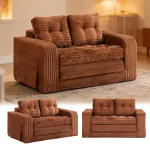 Faltbares Schlafsofa, Tragbarer Stuhl-bett-komfortable Bodensofa, Umwandelbarer Schlafsessel Mit Kissen, Cord-stoffbezug Sessel Schlafcouch, Für 