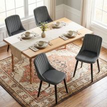 Goeurvant Moderne Esszimmerstühle Mit Dicker Sitzpolsterung, Ergonomischer Rückenlehne Und Holzbeinen, Stil Und Komfort In Einem - 2er Set - 