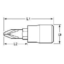 Tengtools 1/4" PZ3 Steckschlüssel M141603-C – Chrom-Vanadium – 32mm – 15mm – 12mm