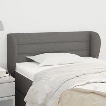 Prolenta Premium – Testiera ad Orecchio Grigio Scuro – 103 x 23 x 78/88 cm – 100% Poliestere, Legno Massiccio di Larice