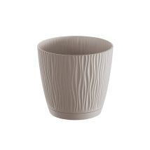 Vaso Oasis Con Sottovaso Integrato Ø170mm Beige