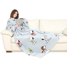 Mantella Coperta Deluxe Snoopy – Pile 240 GSM – 140 x 180 cm – Tasca centrale portaoggetti