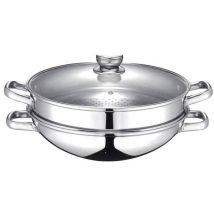 Baumalu Wok 2-in-1 Edelstahl 32 Cm