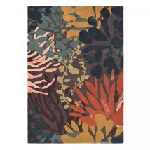 Brink&campman - Tapis Salon Et Chambre En Laine 140x200 Noir Et Orange Rectangle Tissé