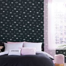 Sassy B - Eye Woke Up Like This Black Wallpaper Muriva Modern Abstract