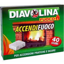 Diavolina - Feueranzünder 40 Würfel Für Kamin Und Grill