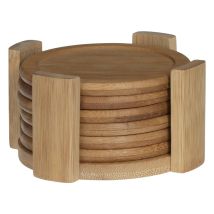 Posavasos De Bambú - X 6 + Bastidor - Sg Secret De Gourmet