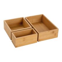 Set Di 3 Scatole Portaoggetti 30x23x7 Cm Ax73022 Andrea House