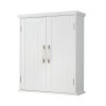 Teamson Home - Holz Badezimmer Wand Medizinschrank Mit Verstellbaren Regalen Weiß Ehf-f0007