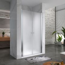 I-flair Duschtür, Duschabtrennung Aus 6 Mm Satiniertem Sicherheitsglas Breite: 108-112 Cm - Höhe: 195 Cm