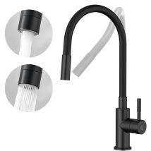 Cecipa - Grifo De Cocina Flexible Con 2 Tipos De Chorros, Grifo Mezclador De Cocina Desplegable, Grifo Mezclador De Fregadero Flexible Con Agua Fría Y