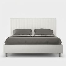 Cama Matrimonio 160x200 Contenedor Diseño Moderno Sunny M1 - Blanco