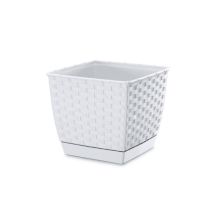 Vaso Quadrato Ratolla - Bianco - Pp-drlk220b