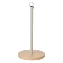Kitchencraft Idilica Porte-rouleau De Cuisine De Paper De Cuisine Avec Socle De Bois De Hêtre Fsc, Porte-rouleau De Papier De Paper De Cuisine Rond, 