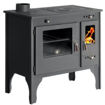 Prometey - Stufa A Legna Cucina Con Piano In Ghisa Eco Retro - 7 Kw Eek A+