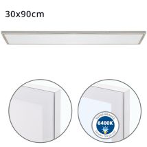 Akunadecor - Panel Superficie Voltaire 30x90 72w Led 5760lm 6400k 120° C.90xl.30xa.2,3cm Niquel