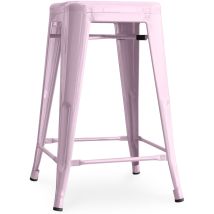 Sgabello Da Bar - Design Industriale - 60cm - Nuova Edizione - Stylix Pastel Pink