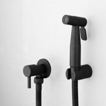 Black Portable Bidet Sprayer, Toilet Faucet, Stainless Steel, Cold Bathroom, Shattaf Valve, Jet Set