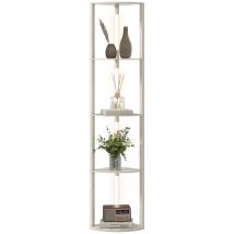 Lampadaire, 41 X 30 X 164cm, Éclairage Led, Hauteur Réglable, Avec Étagères, Pour Salon Chambre, Éclairage Décoratif