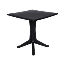 Gartentisch Trani, Feststehender Quadratischer Tisch, Mehrzweck-gartentisch, 100 % Made In Italy, Cm 70x70h72, Anthrazit