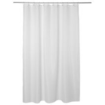 Duschvorhang 180x200 cm – Polyester – Modernes Weiß – Einfach zu installieren