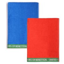 Benetton - Set 2 Toalla De Playa 90x160cm 380gsm Velour 100%algodon Casa