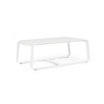 Hellin - Couchtisch Für Den Außenbereich Aus Aluminium Weiß Merrigan 105x62x H38 Cm