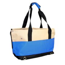 Sac De Transport Pour Chiens Et Chats, Avec 4 Poches Latérales Et Protection Anti-saut Bleue.