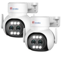 2,5k 4mp Überwachungskamera Für Den Außenbereich Mit 2 Objektiven Wlan 2,4 / 5 Ghz, 6-facher Hybrid-zoom, Automatische Verfolgung, Erkennung Von 