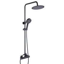 Viking Choice Duschsäule – Brauseset mit Regenbrause und Handbrause – 25 cm Durchmesser – 2 Wasserstrahleinstellungen – 150 cm Schlauch