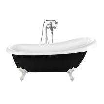 Rogier&mothes - Freistehende Badewanne Richmond Schwarz Adlerfüße Weiss 171