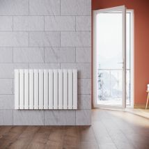 Elegant - Radiadores De Agua Caliente 630x1001mm,radiador De Salón Potencia 1446w,monocapa Vertical,conexiones Centrales G 1/2' - Blanco