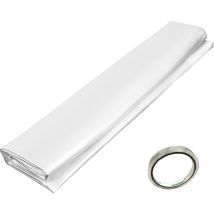 Mophorn - Película Para Invernadero De 24 X 50 Pies, Plástico Transparente De Polietileno De 6 Milésimas De Pulgada, Resistencia Superior Para 
