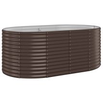 Vidaxl Letto Giardino Acciaio Verniciato Polvere 175x100x68 Cm Marrone