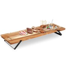 Elegantes Zusammenklappbares Serviertablett Aus Akazienholz