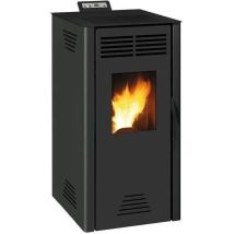 Caminetti Montegrappa Adrano 7,3kw Schwarz Pelletofen - 7241042900i