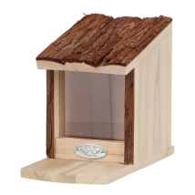 Mangiatoia per scoiattoli in legno – 11,8×22,5×17,8 cm – Ideale per appendere su alberi e muri – BEST FOR BIRDS