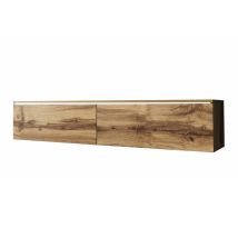 Mobilier1 - Mueble Tv Sarasota 120, Roble Wotan, Número De Puertas: 0, Número De Cajones: 0, 140x30x33cm, Led
