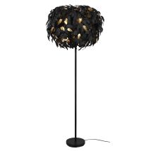 Reality, Piantana, Leavy 3xe14, Max.28,0 W Plastica, Nero, Finitura: Metallo, Nero Opaco Ø:70,0cm, A:180,0cm Interruttore A Piede,modello Depositato,