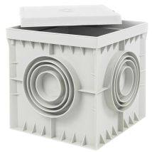 Revisionsschacht Kontrollschacht 400x400x400mm Mit Deckel Einlaufschacht Kanalschacht Hofablauf