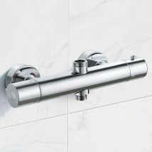 Mezclador De Ducha Tigrezy, Mezclador Termostático Para Columna, Grifo De Ducha De Latón, Con Conexión Superior G3/4 Bsp (26,4 Mm) E Inferior G1/2" 
