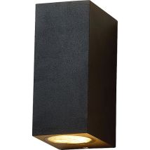 Led's Light Led Außenleuchte Lichtaustritt Oben/unten,eckig, Gu10 Sockel, Schwarz Matt - 92 X 68 X 150 Mm